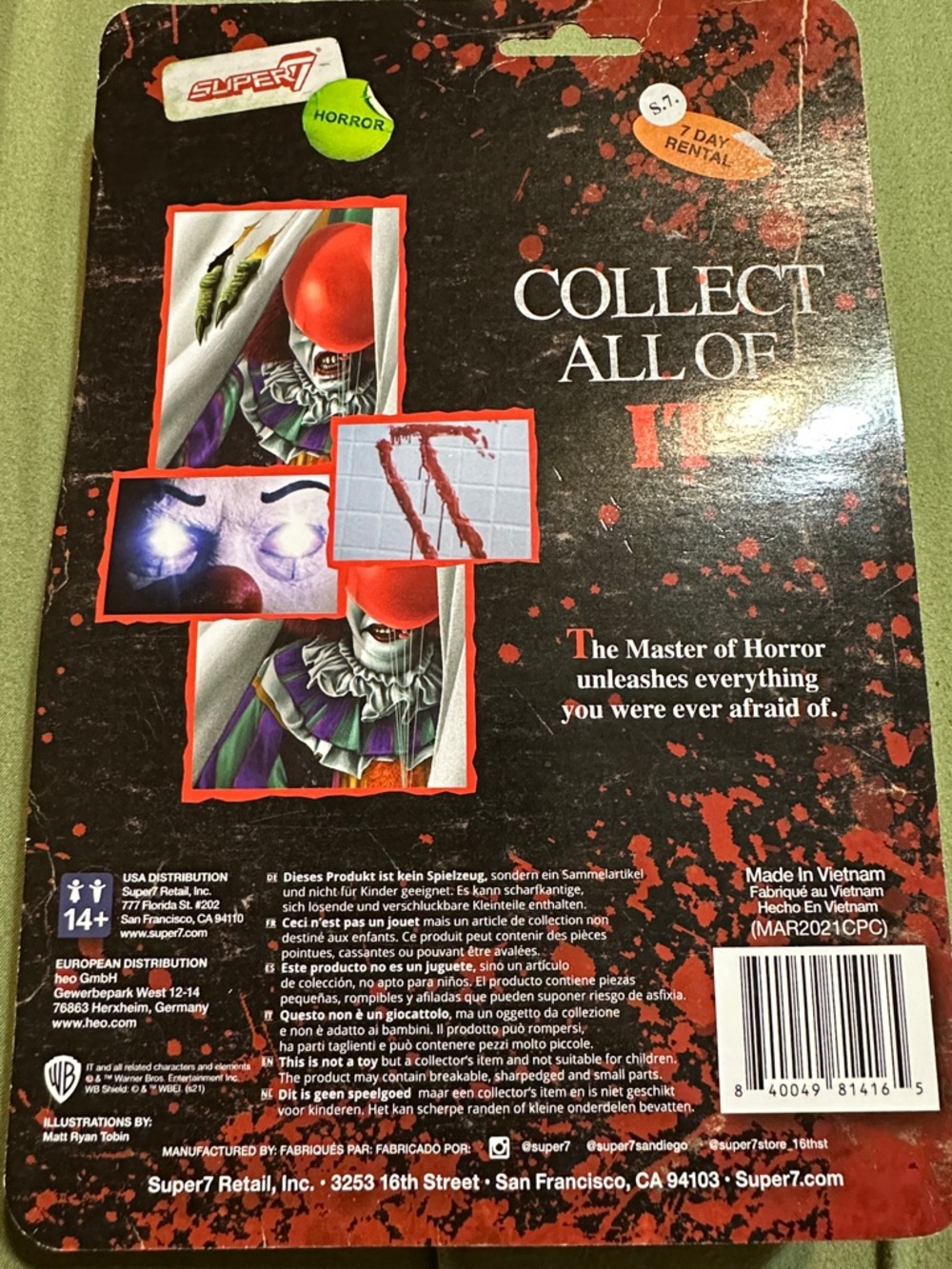 IT The Movie Pennywise Action Figure - Yellow - Picture 4 of 4